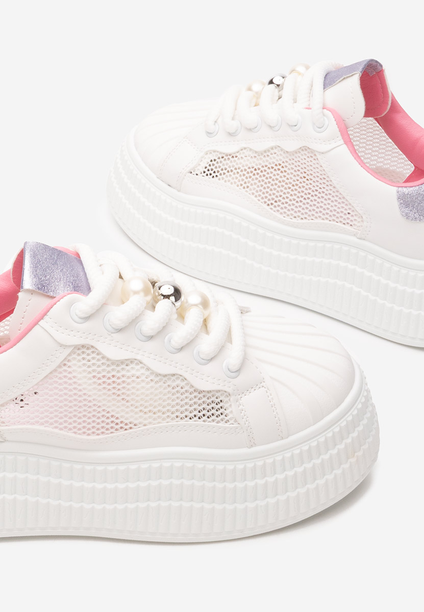 Sneakers cu platformă Particia V3 albi