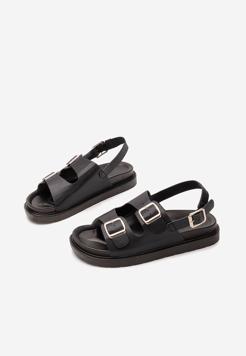 Sandale cu talpa groasa Carnia negre