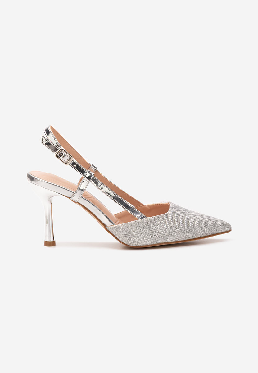 Pantofi slingback Frezia argintii