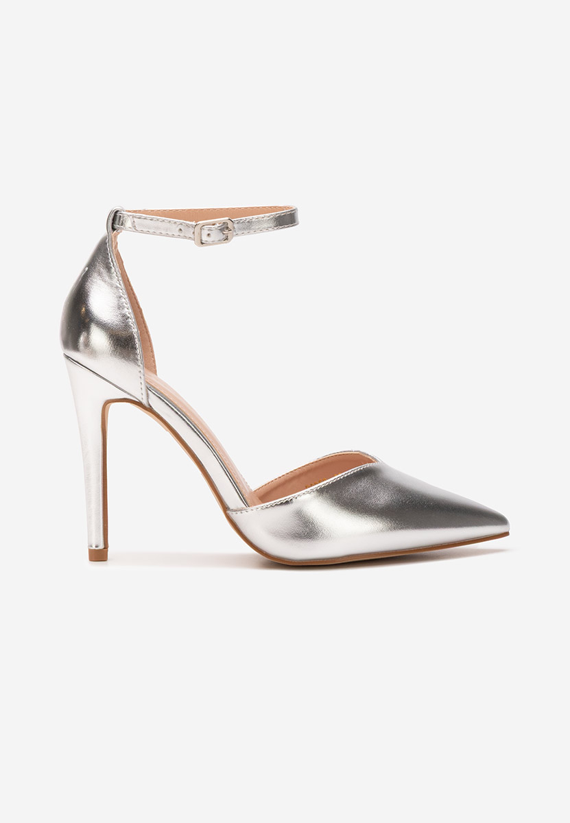 Pantofi cu toc stiletto Jalisa argintii
