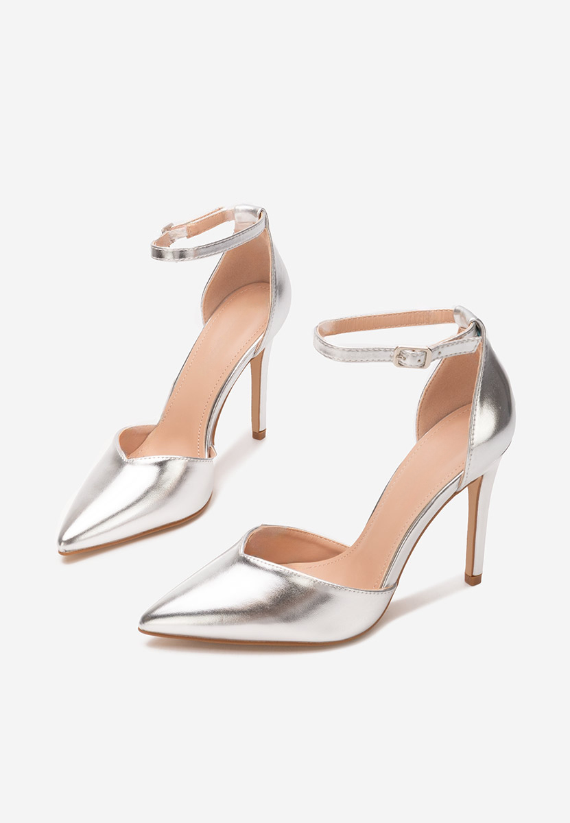 Pantofi cu toc stiletto Jalisa argintii