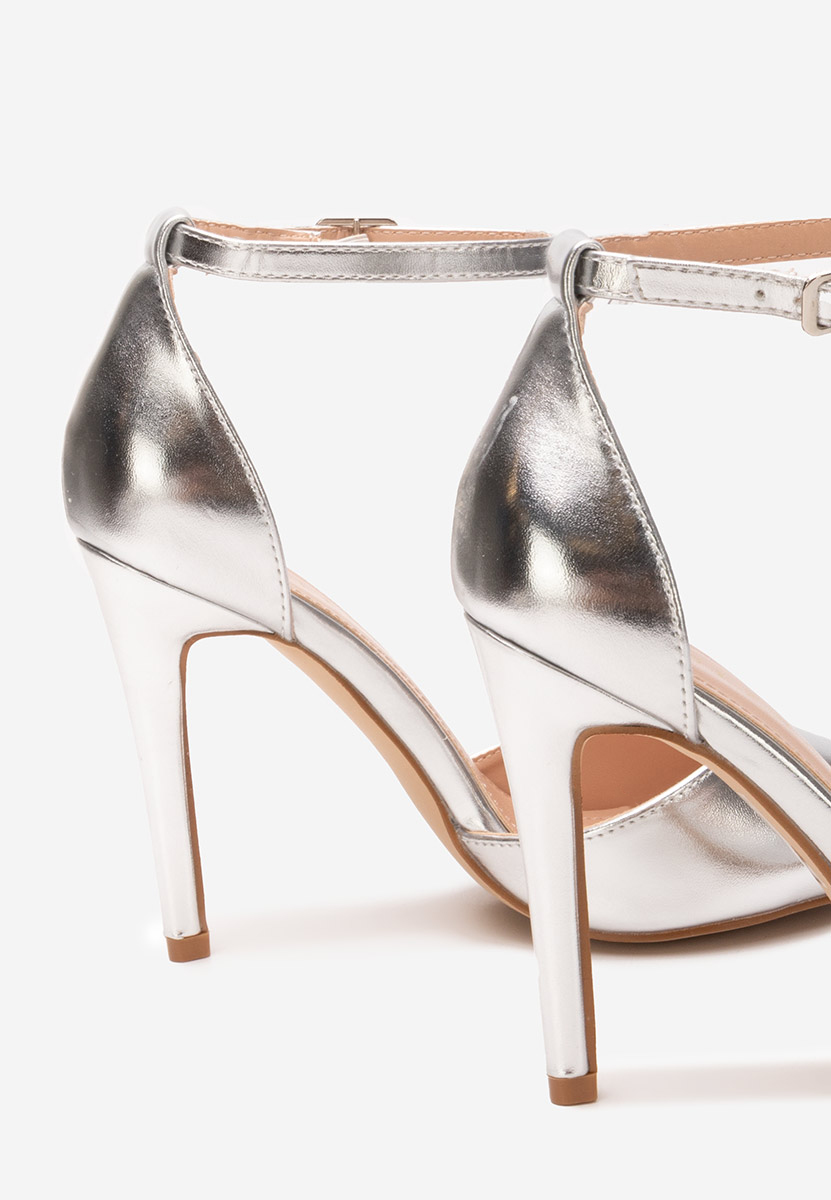 Pantofi cu toc stiletto Jalisa argintii