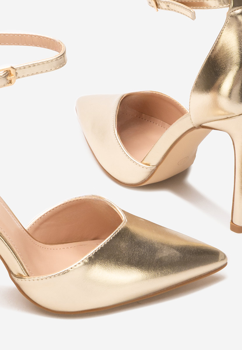 Pantofi cu toc stiletto Jalisa aurii