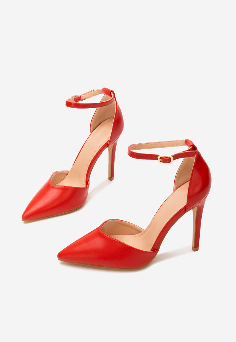 Pantofi cu toc stiletto Jalisa rosii