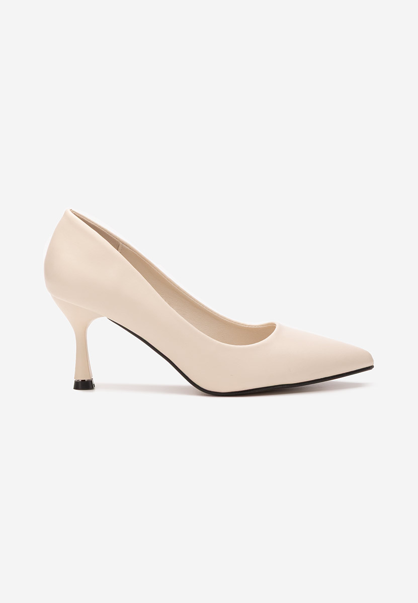 Pantofi cu toc Karria crem