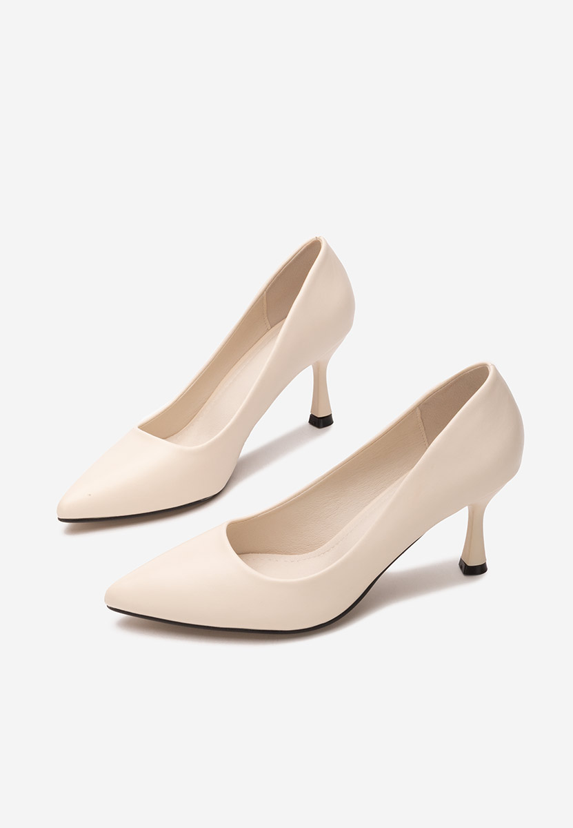 Pantofi cu toc Karria crem