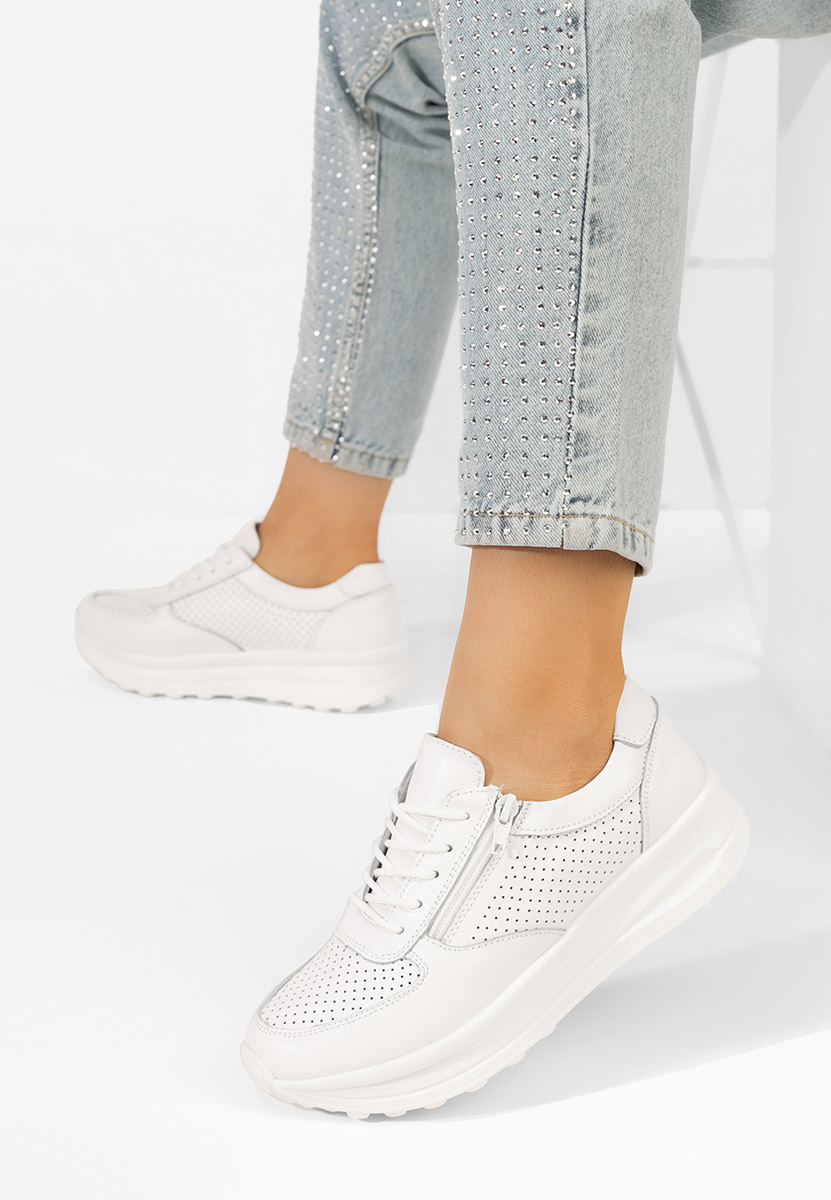 Sneakers dama Liora albi