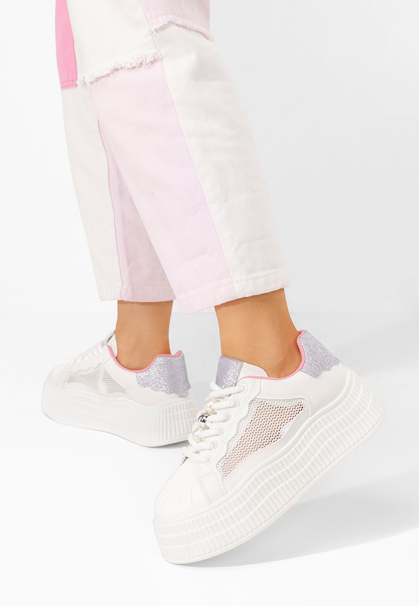 Sneakers cu platformă Particia V3 albi