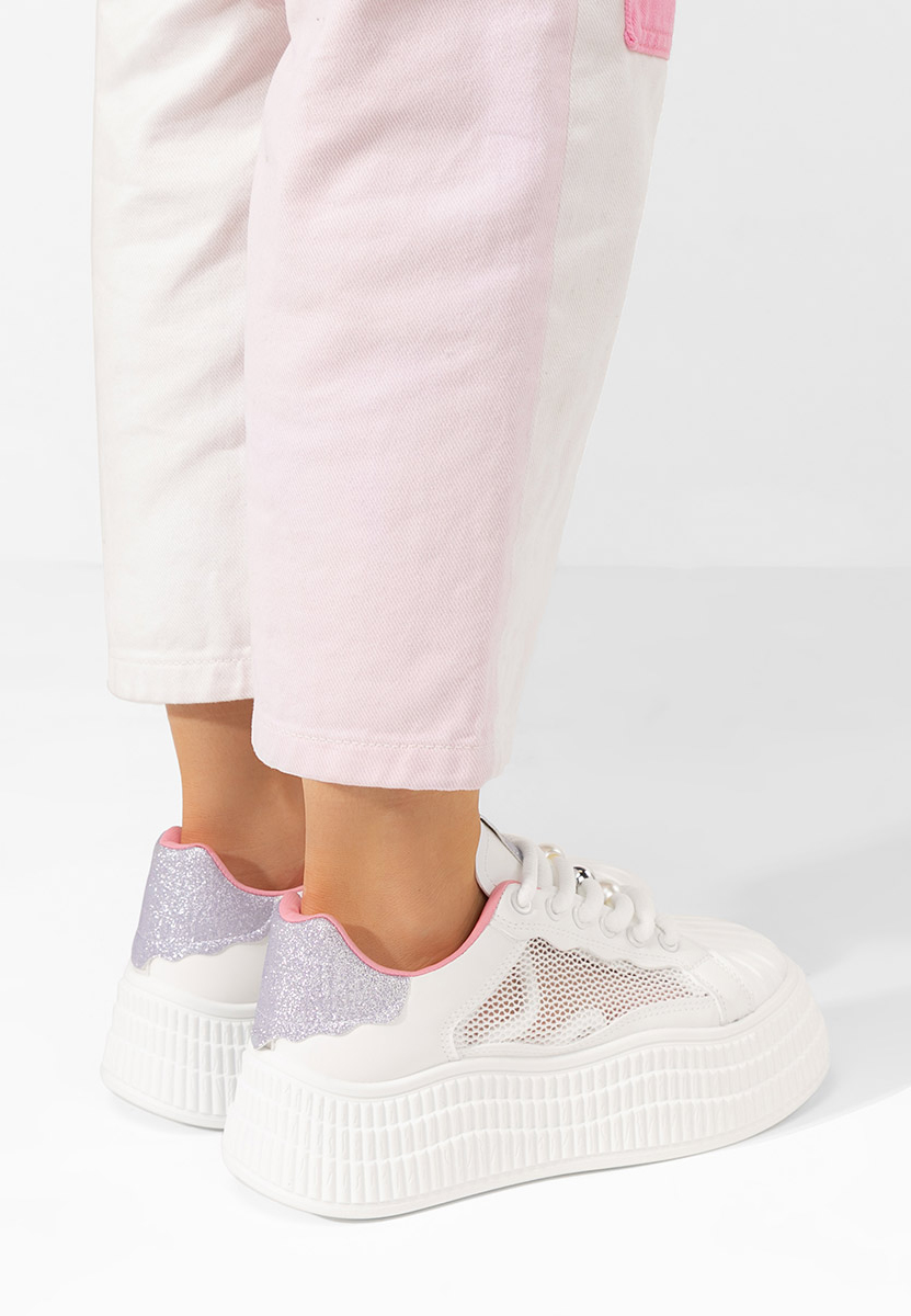 Sneakers cu platformă Particia V3 albi