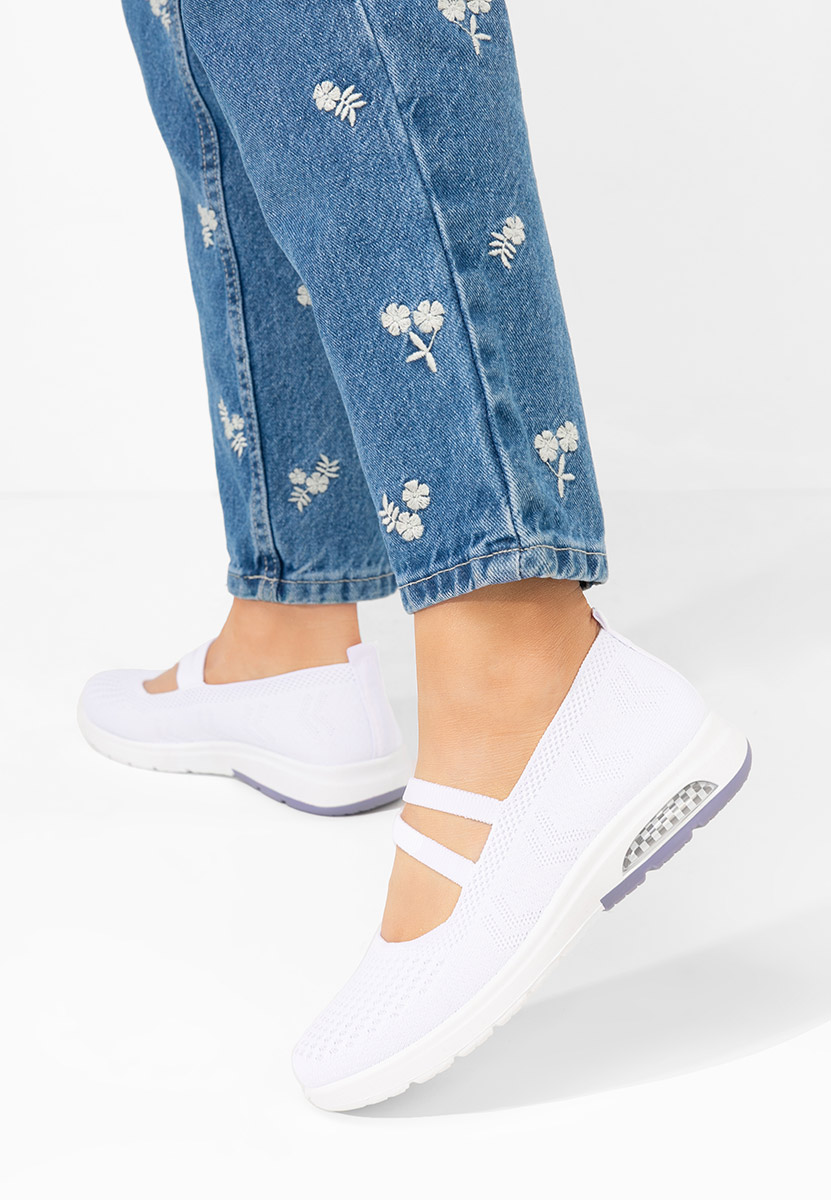 Pantofi casual dama Madelyn albi