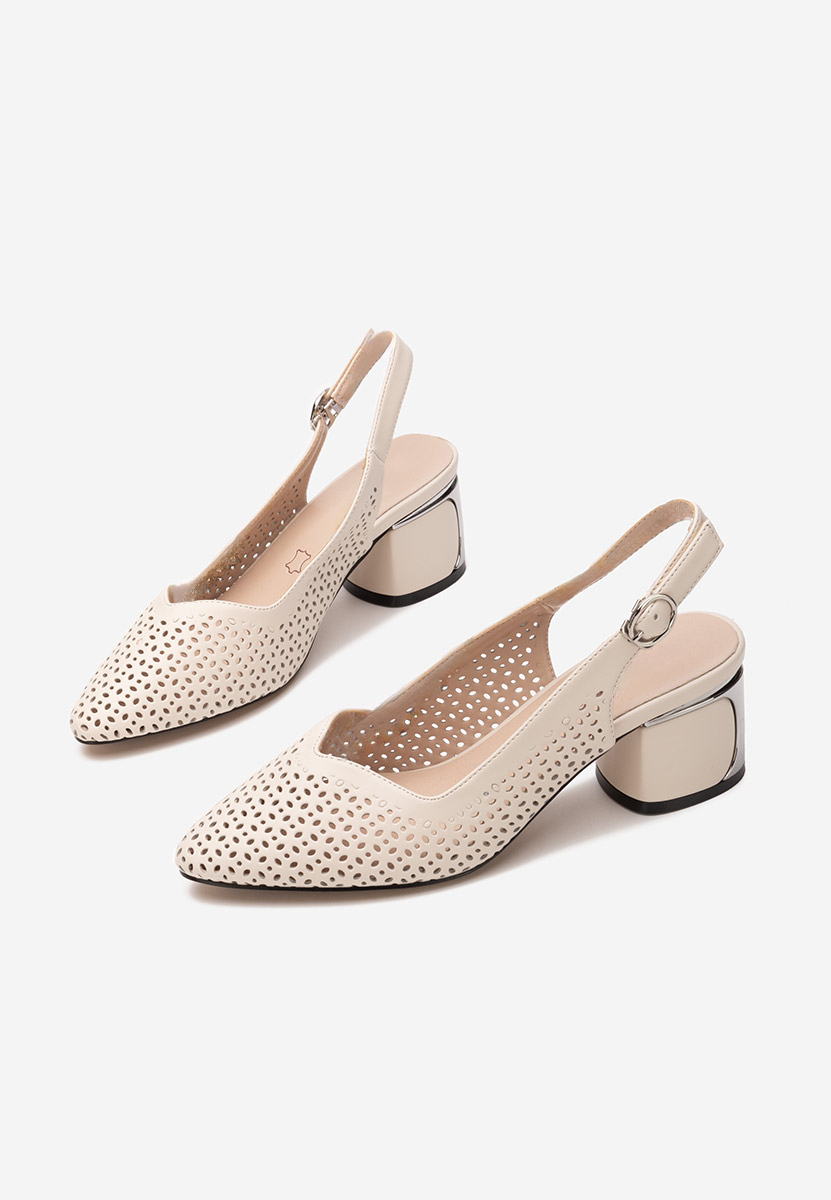 Pantofi slingback Teneres bej