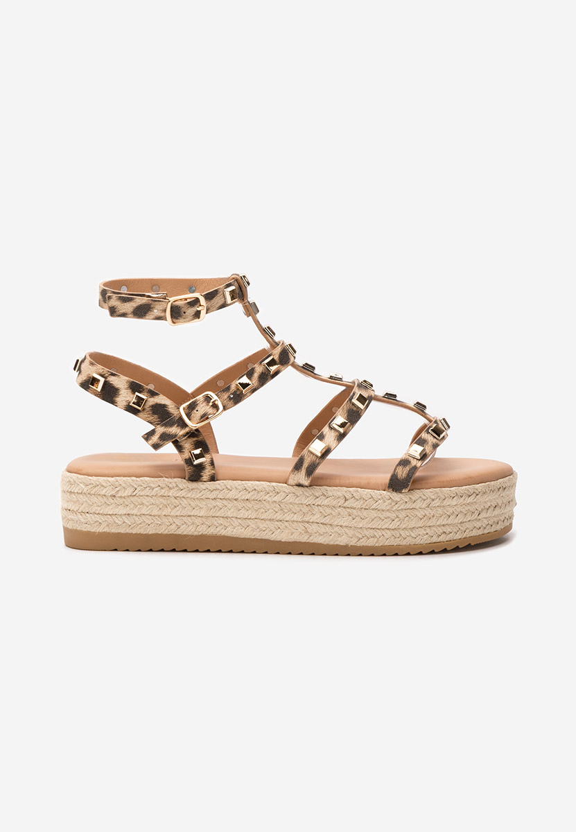 Sandale cu platformă Clinysa leopard