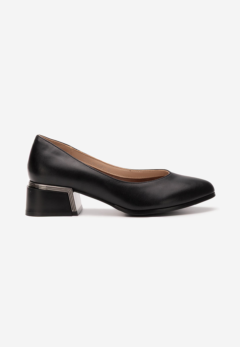 Pantofi cu toc gros Meliciana negri