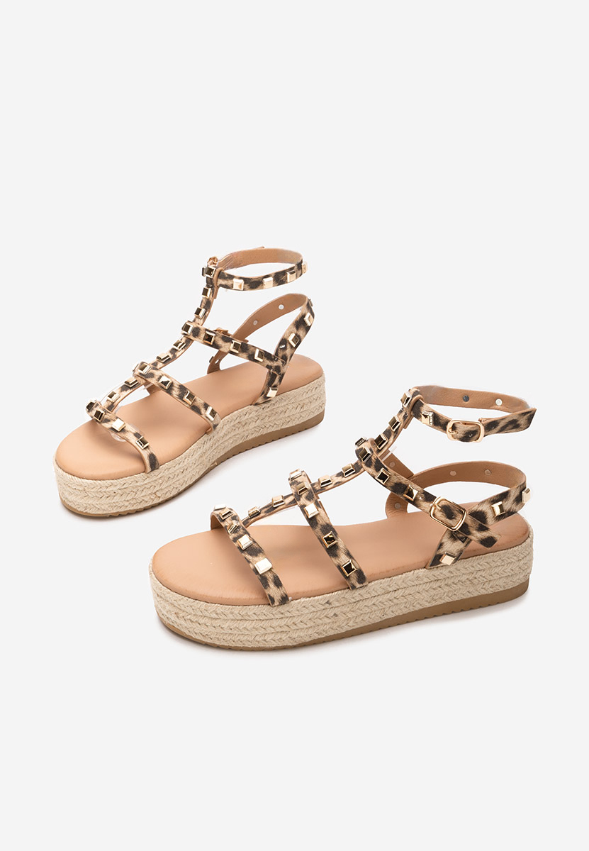 Sandale cu platformă Clinysa leopard