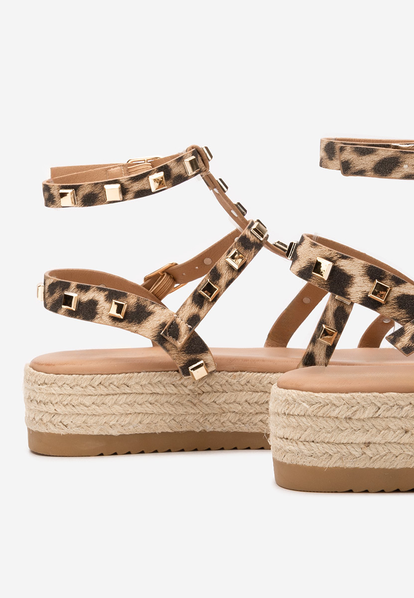 Sandale cu platformă Clinysa leopard