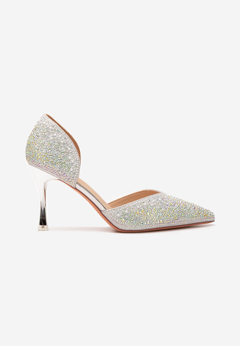 Pantofi stiletto Radiancy argintii