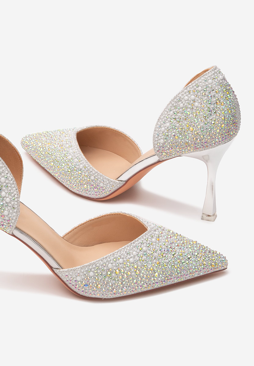 Pantofi stiletto Radiancy argintii