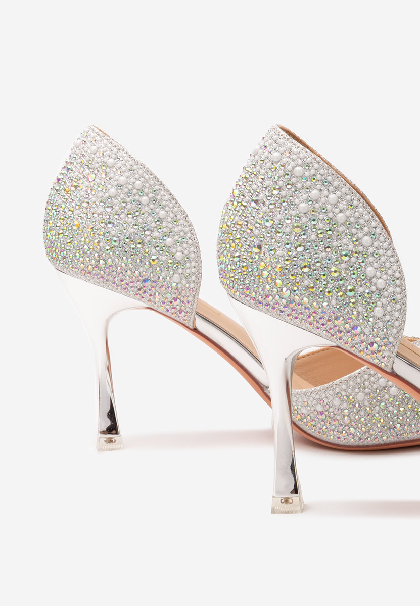 Pantofi stiletto Radiancy argintii