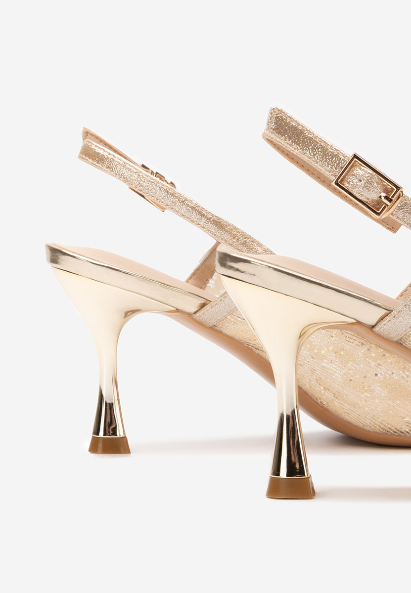 Pantofi slingback Henriette aurii