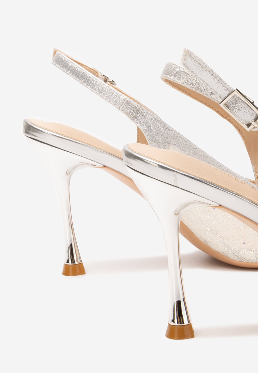 Pantofi slingback Maddison argintii