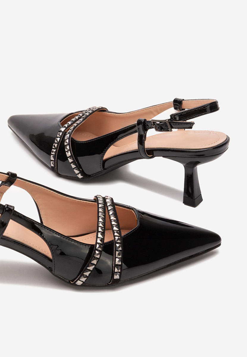 Pantofi slingback Crinna negri