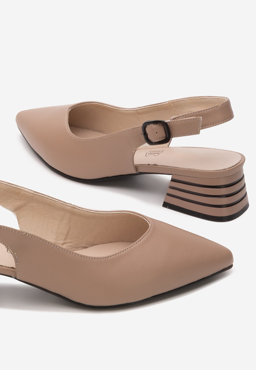 Pantofi slingback Ranina kaki