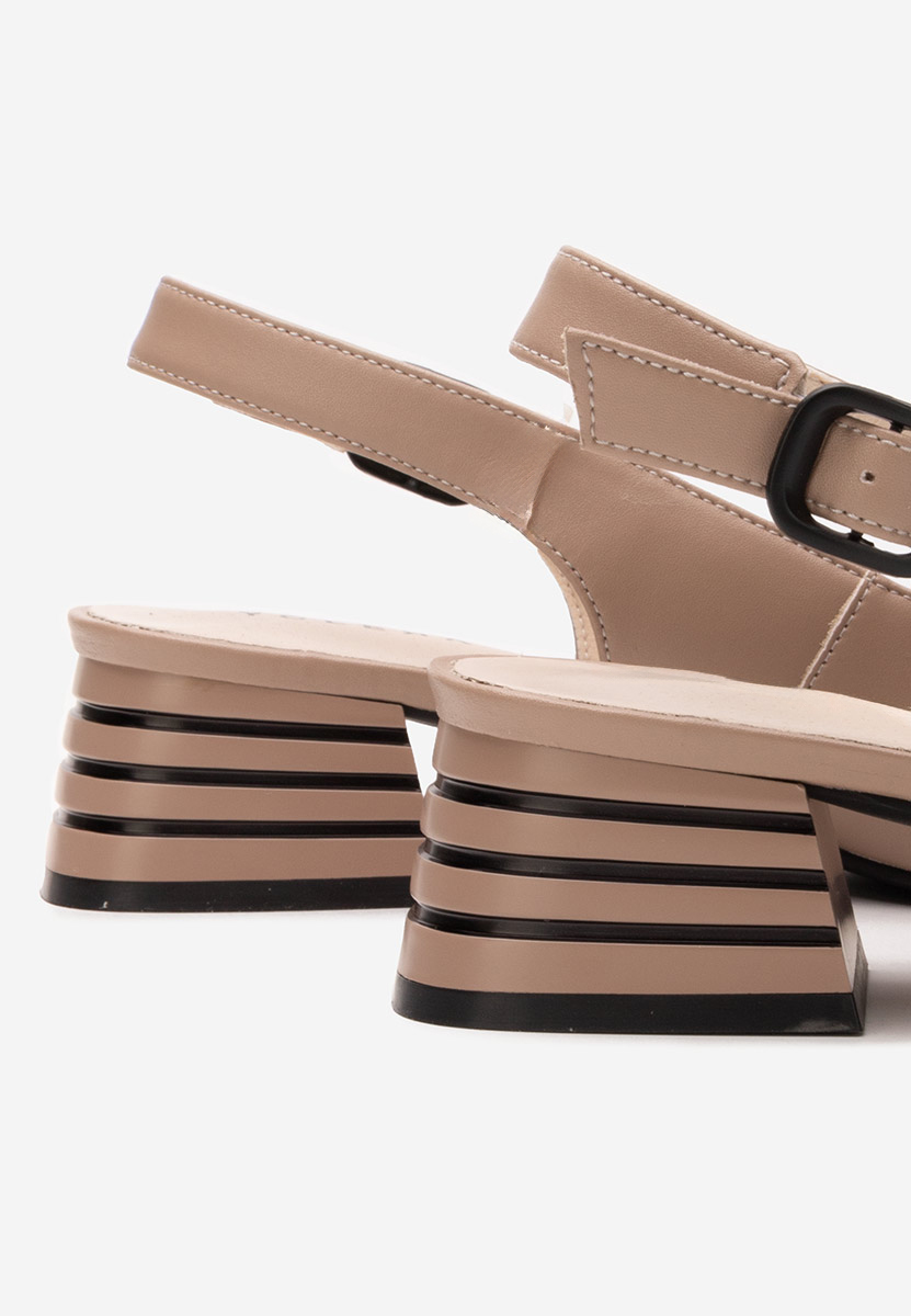 Pantofi slingback Ranina kaki