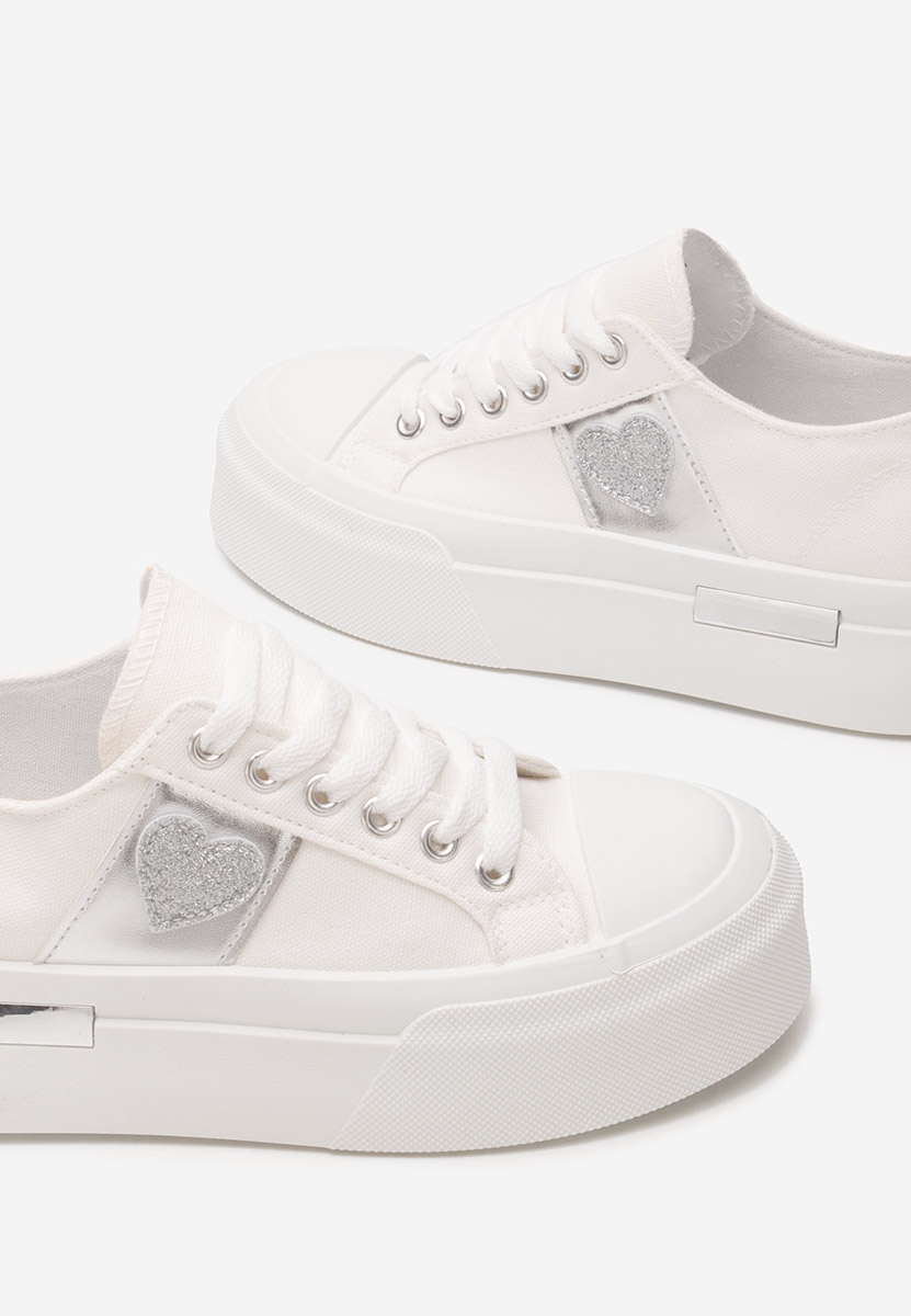 Sneakers cu platformă Anasty albi