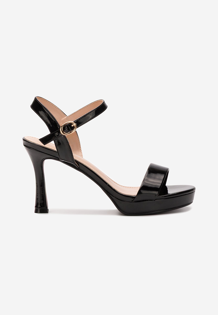 Sandale cu toc subtire Medea negre