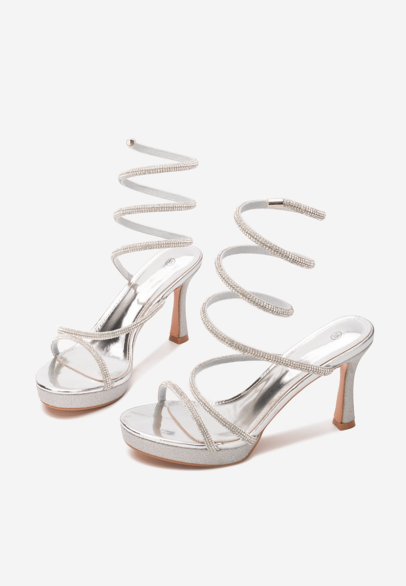 Sandale dama elegante Perrya argintii