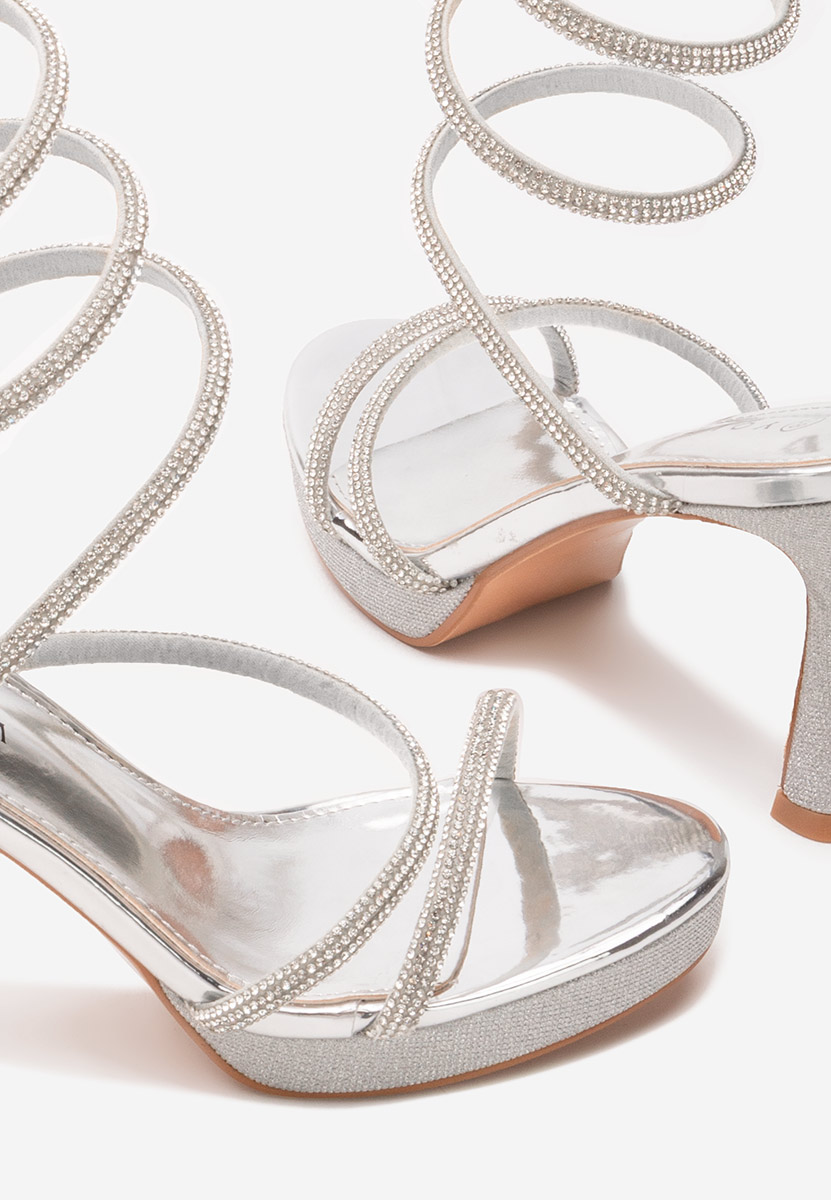 Sandale dama elegante Perrya argintii