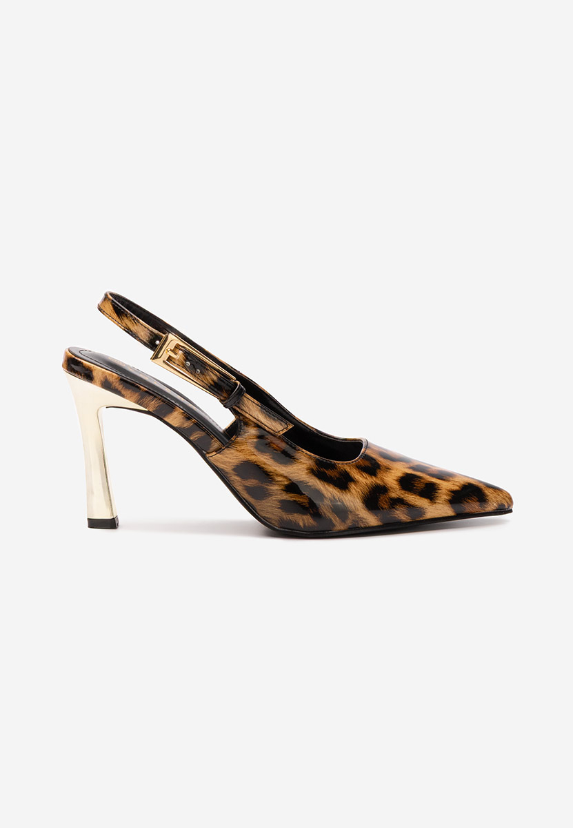 Pantofi slingback Mattie leopard