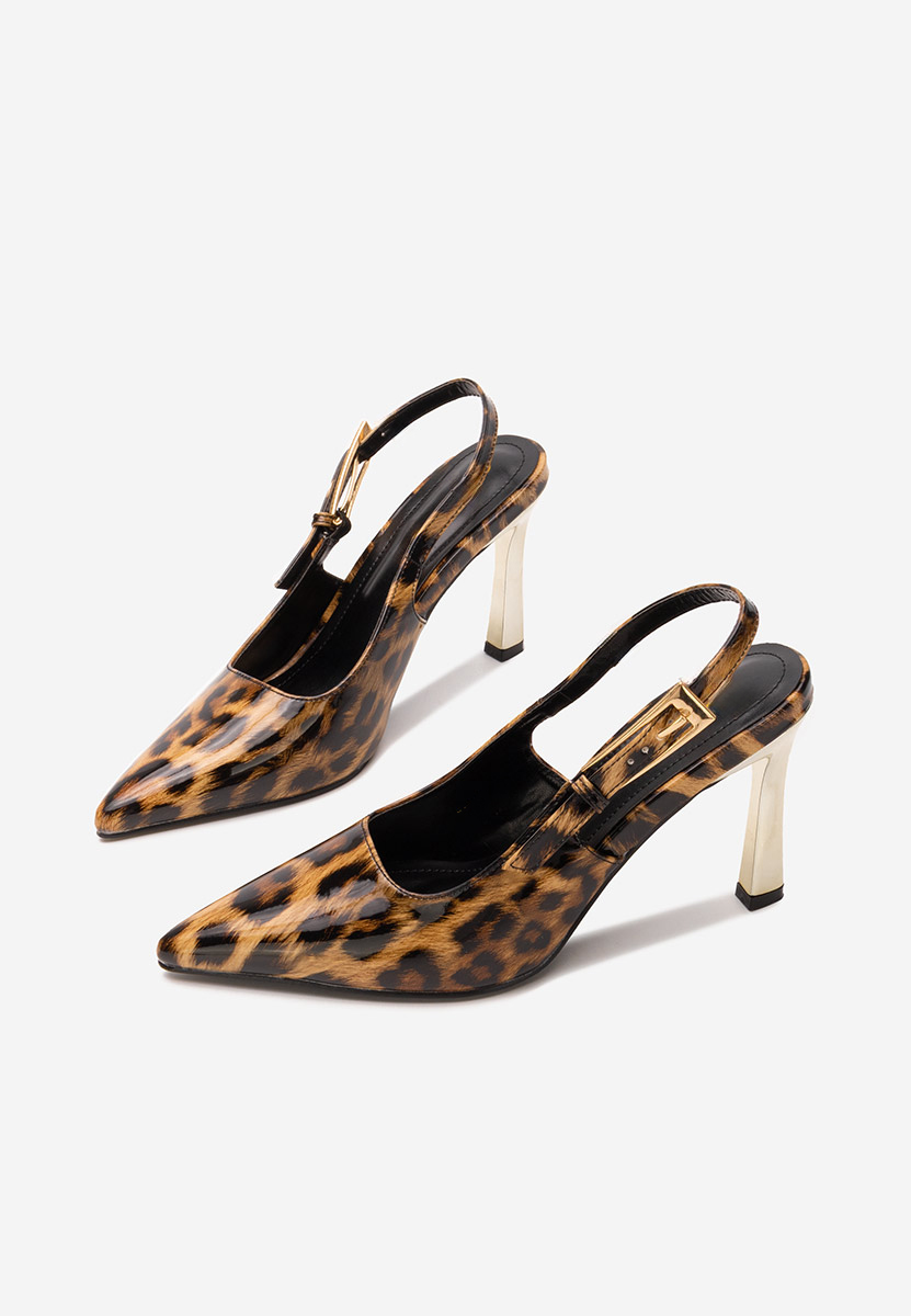 Pantofi slingback Mattie leopard