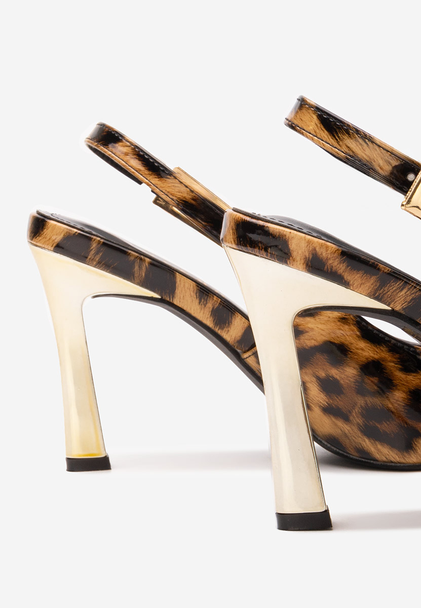 Pantofi slingback Mattie leopard