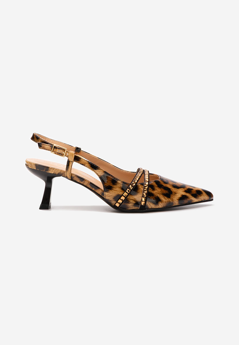 Pantofi slingback Crinna leopard