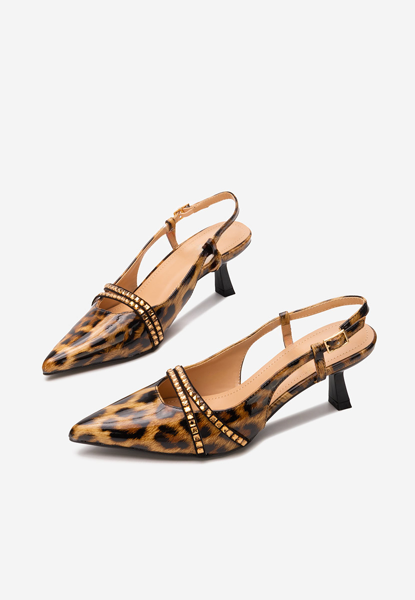 Pantofi slingback Crinna leopard