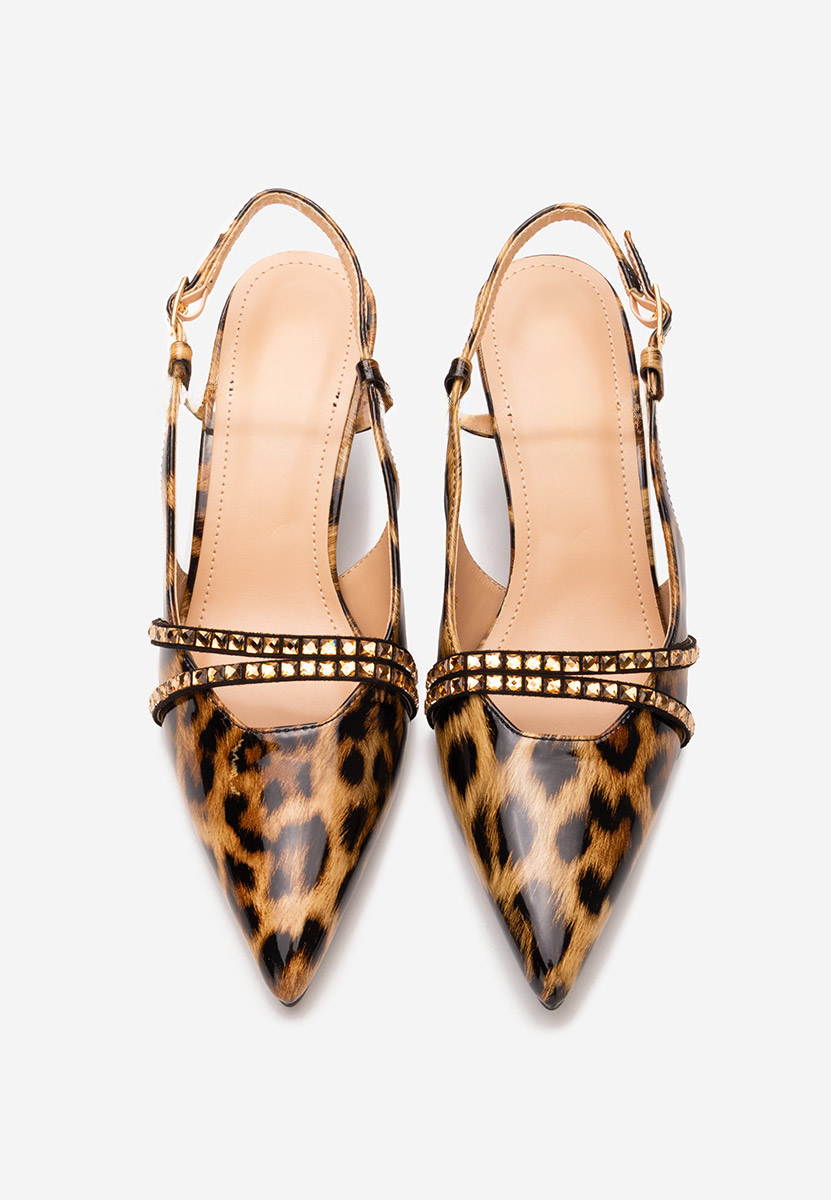 Pantofi slingback Crinna leopard