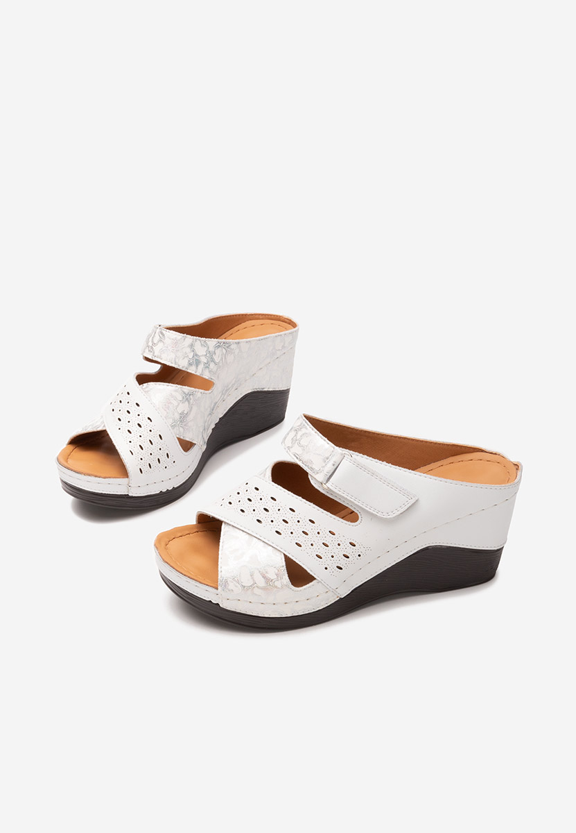 Papuci cu platformă Daysi albi