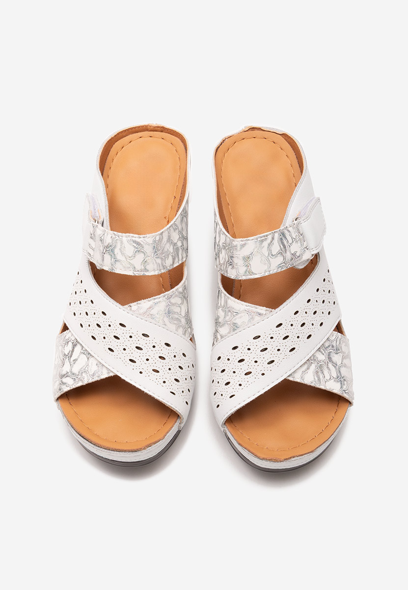 Papuci cu platformă Daysi albi