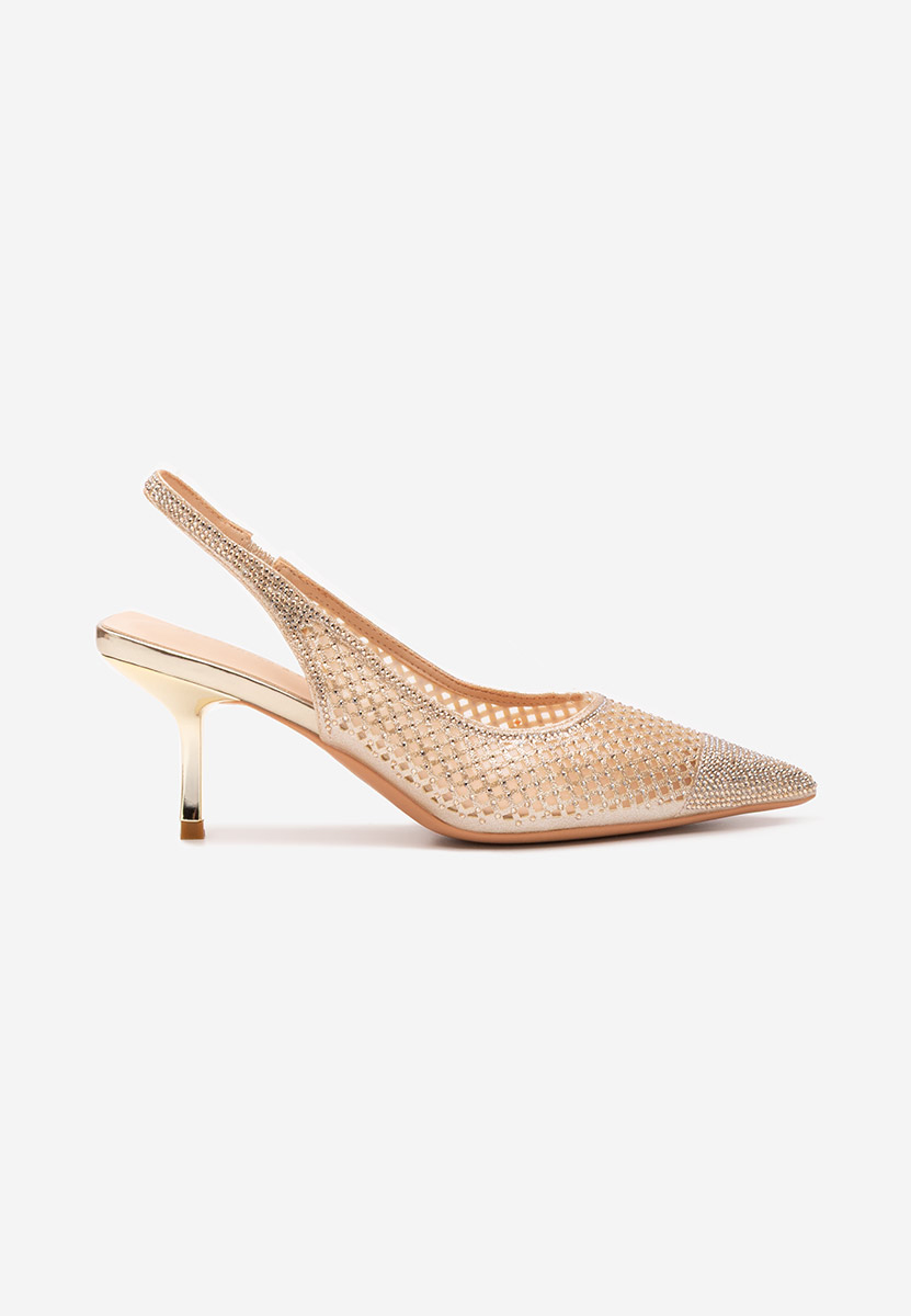 Pantofi slingback Terrela aurii