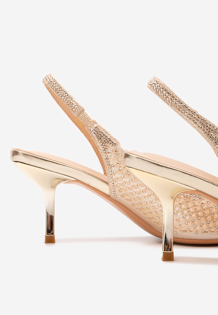 Pantofi slingback Terrela aurii