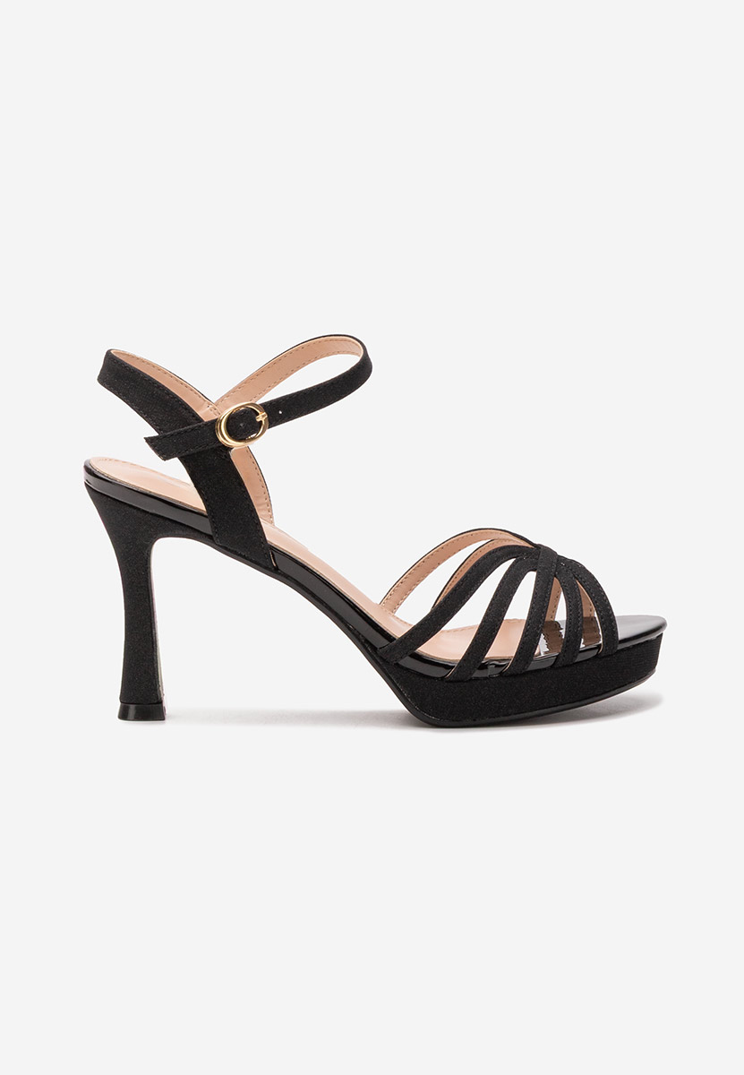 Sandale elegante cu toc Jody negre