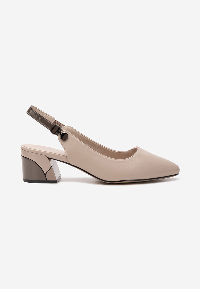 Pantofi slingback Velmiria kaki