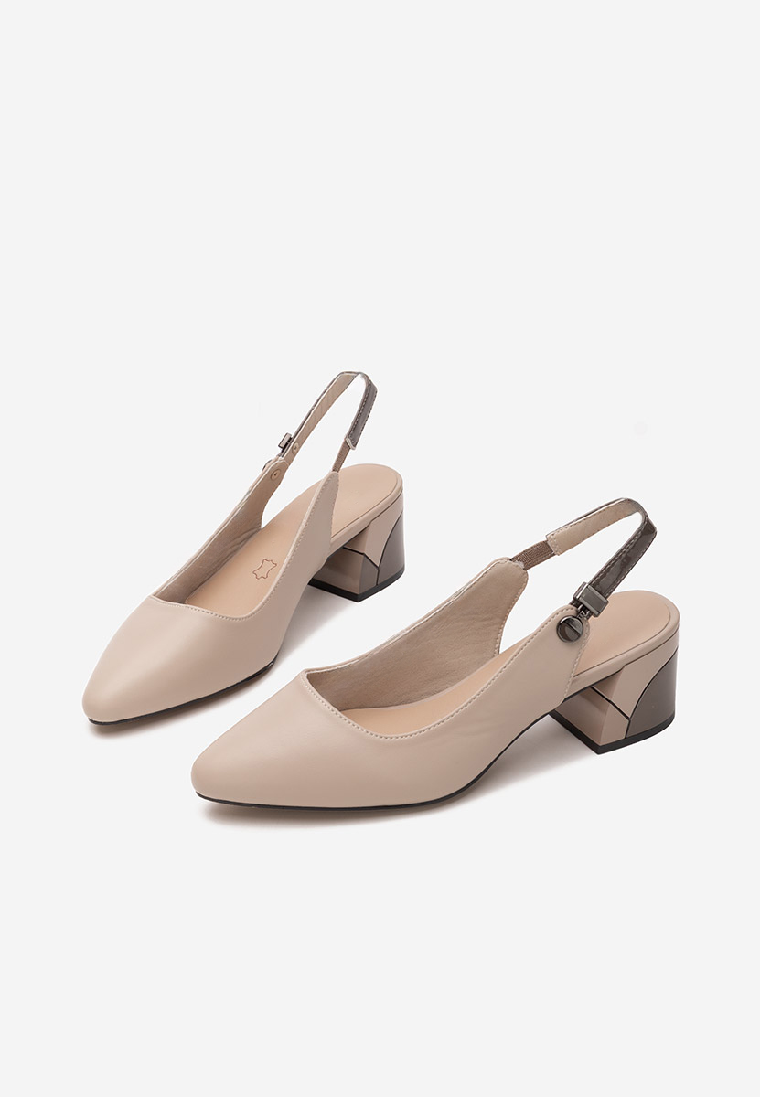 Pantofi slingback Velmiria kaki