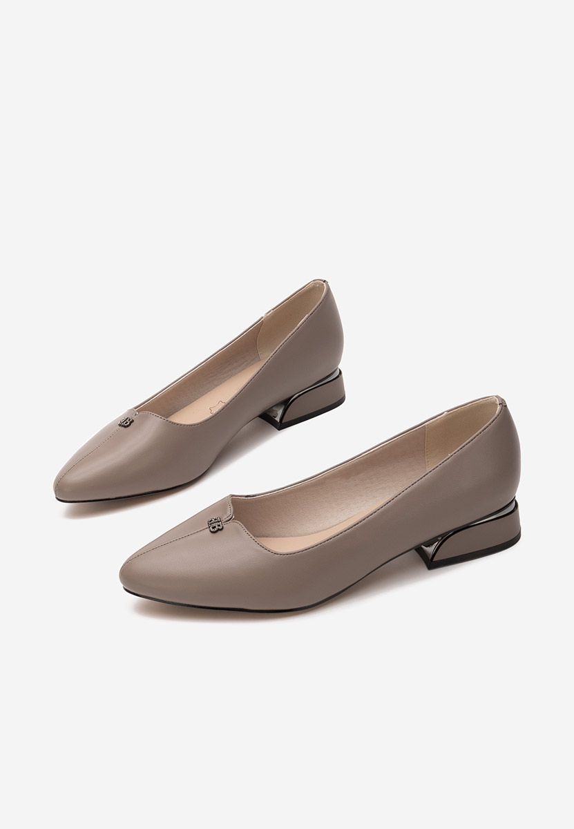 Pantofi cu toc mic Tillie kaki