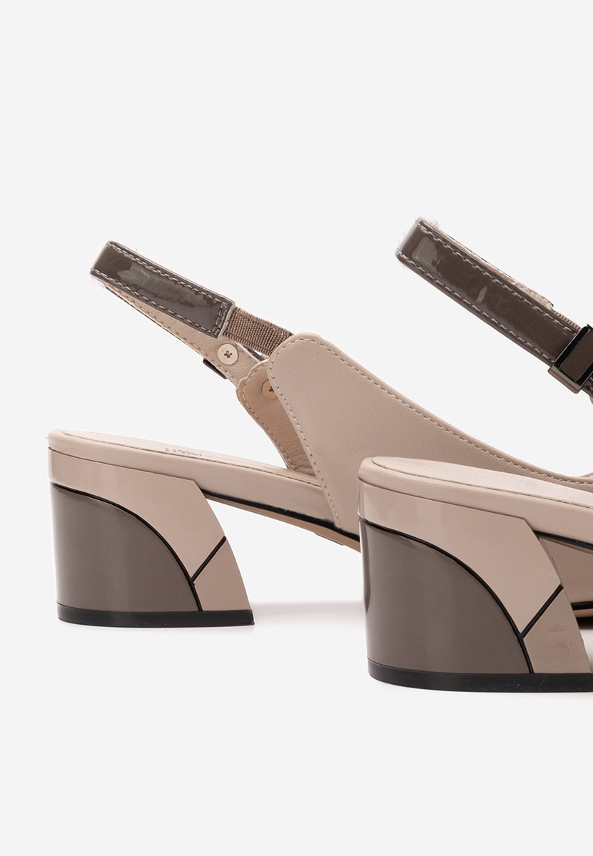 Pantofi slingback Velmiria kaki