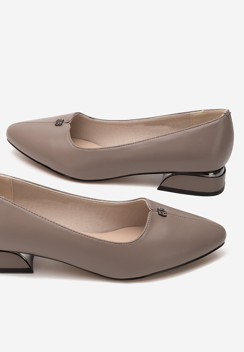 Pantofi cu toc mic Tillie kaki