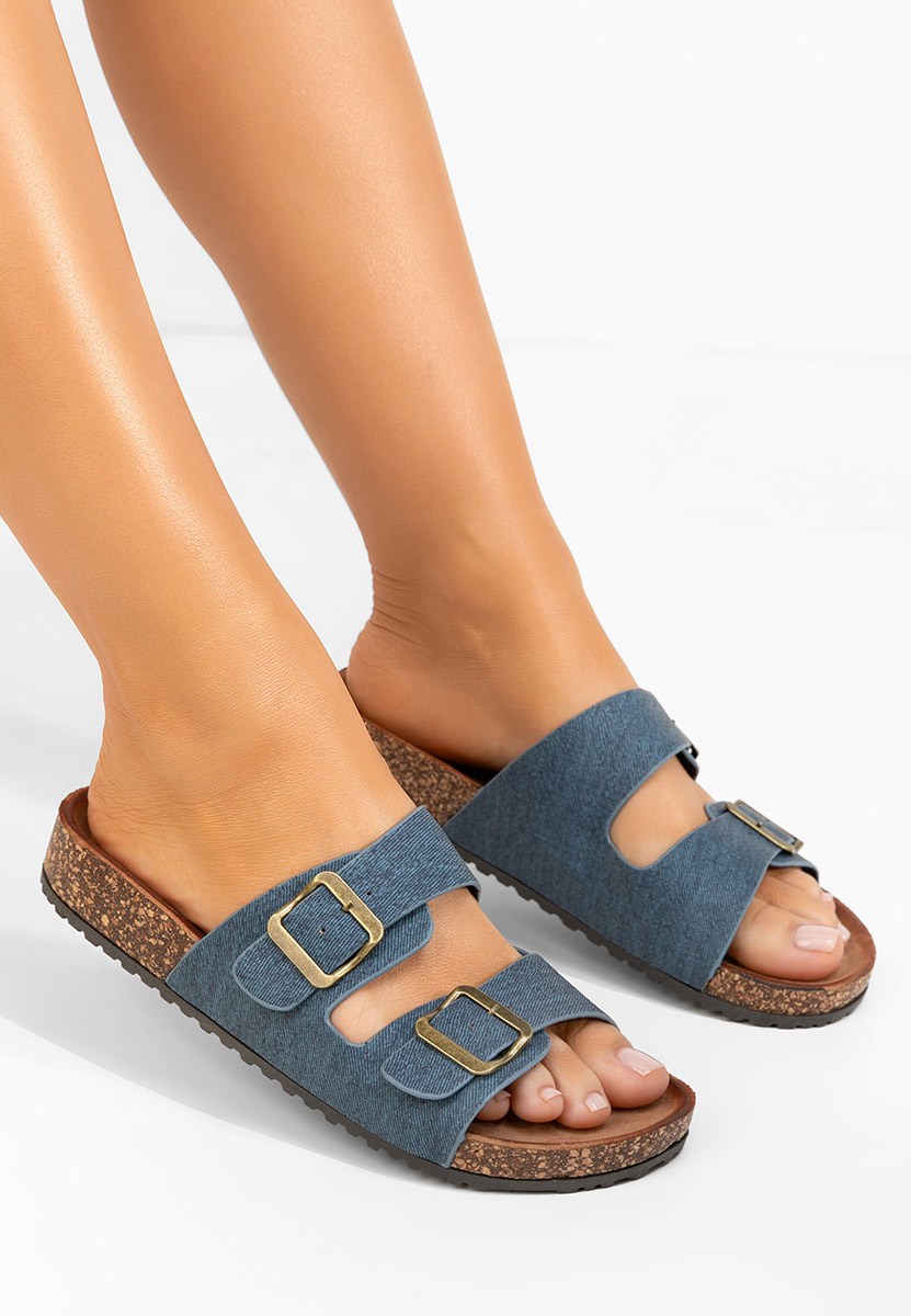 Papuci cu talpa groasa Janeti jeans