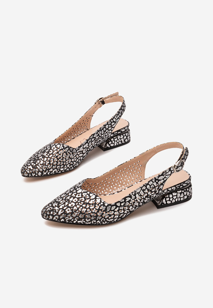 Pantofi cu toc mic Cathya negri