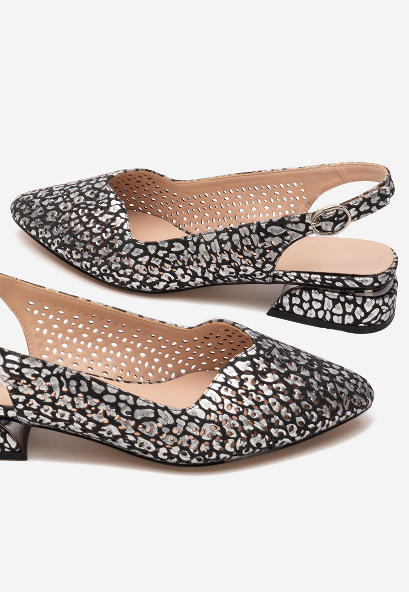 Pantofi cu toc mic Cathya negri